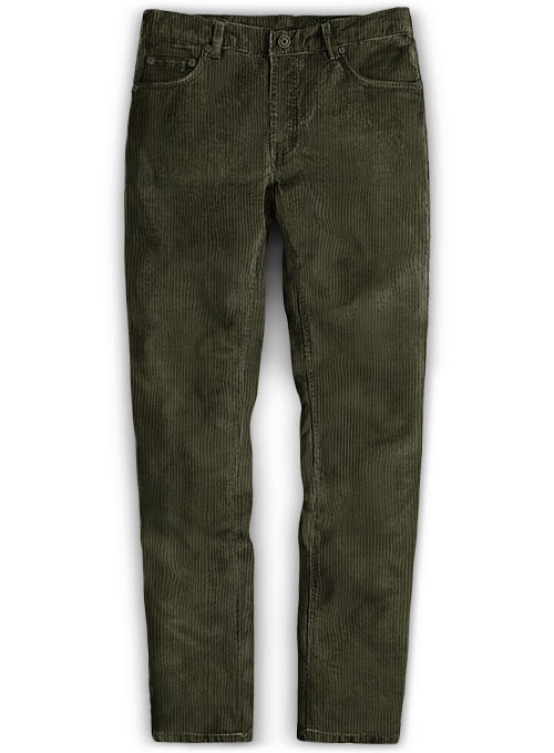 Olive Thick Corduroy Jeans - 8 Wales : Made To Measure Custom Jeans For ...
