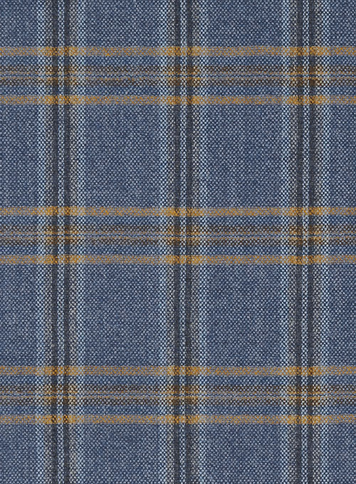 Parma Royal Blue Feather Tweed Pants