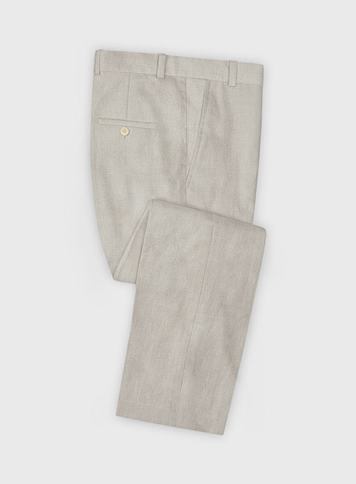 Pure Barn Beige Linen Pants