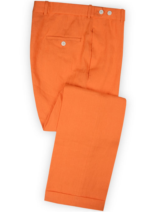 neon orange trousers