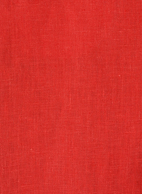 Pure Red Linen Pants