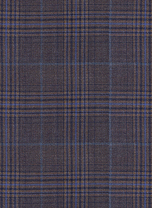 Reda Purple Checks Wool Pants