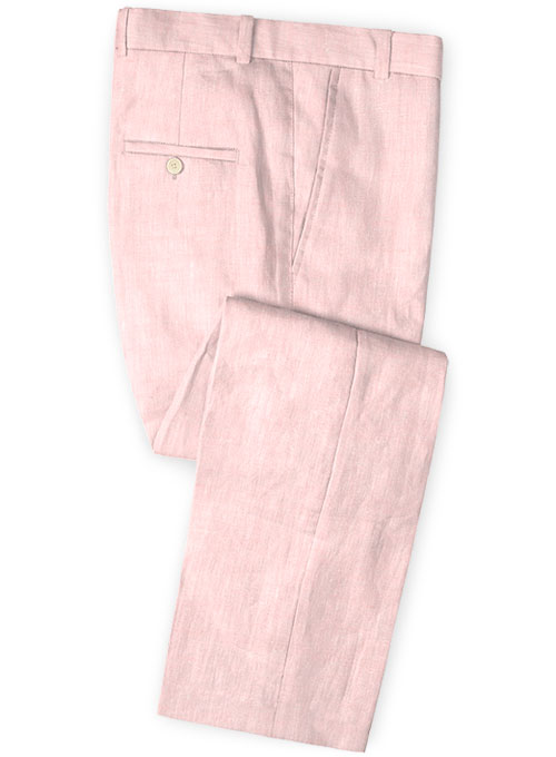 light pink linen pants