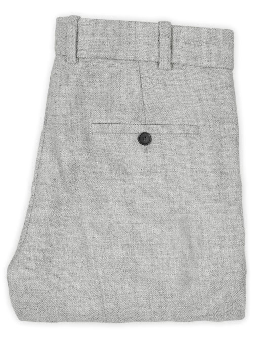 Rope Weave Light Gray Tweed Pants - Click Image to Close