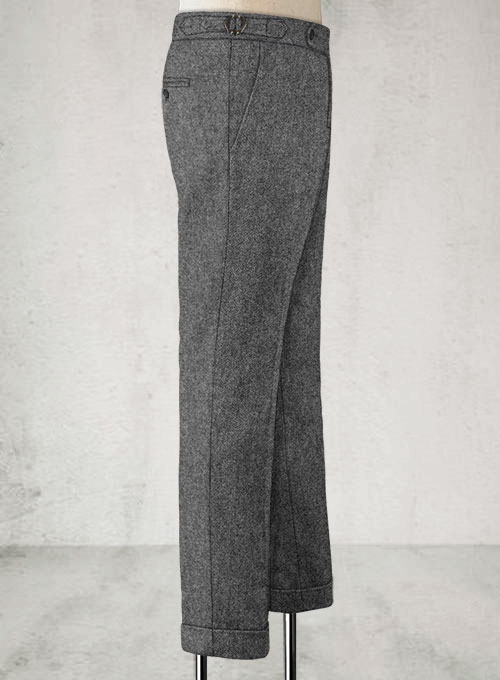 Rope Weave Gray Highland Tweed Trousers