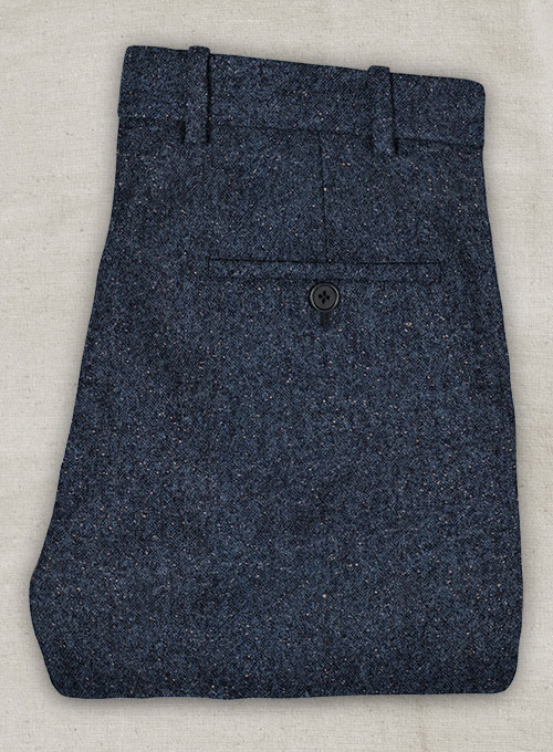 Royal Blue Flecks Donegal Tweed Pants