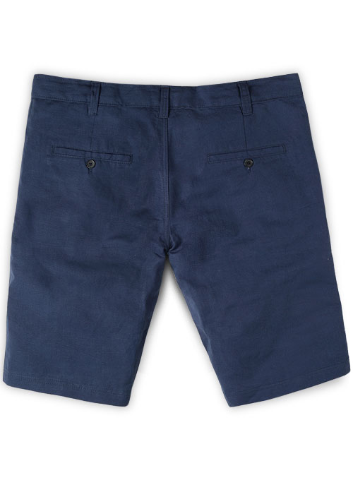 Safari Royal Blue Cotton Linen Shorts : Made To Measure Custom Jeans ...