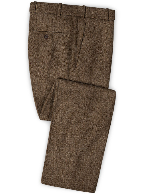 Rust Herringbone Tweed Pants : Made To Measure Custom Jeans For Men ...