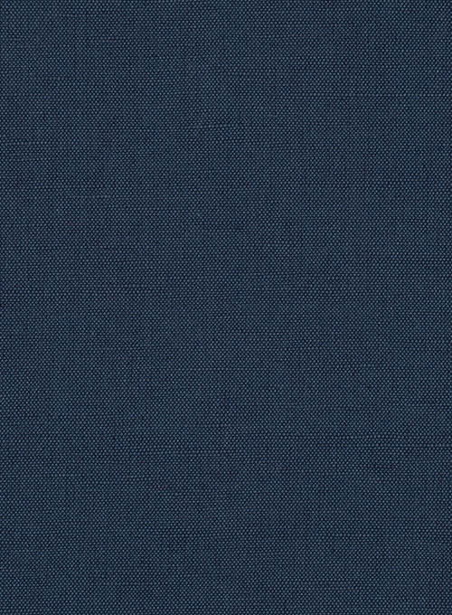 Safari Blue Cotton Linen Shorts