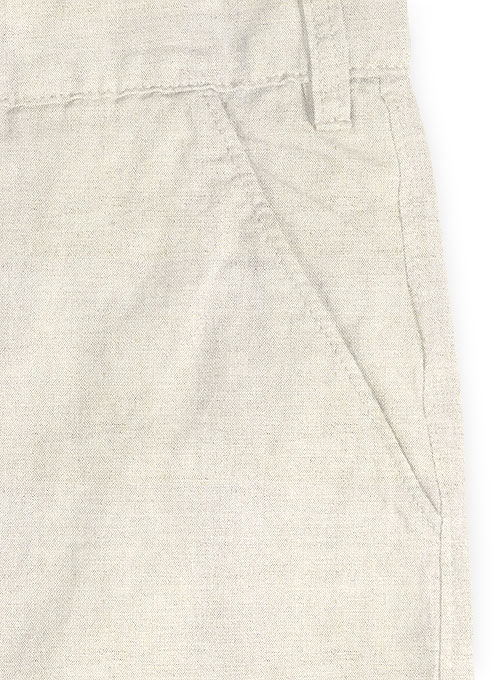 Safari Natural Cotton Linen Shorts