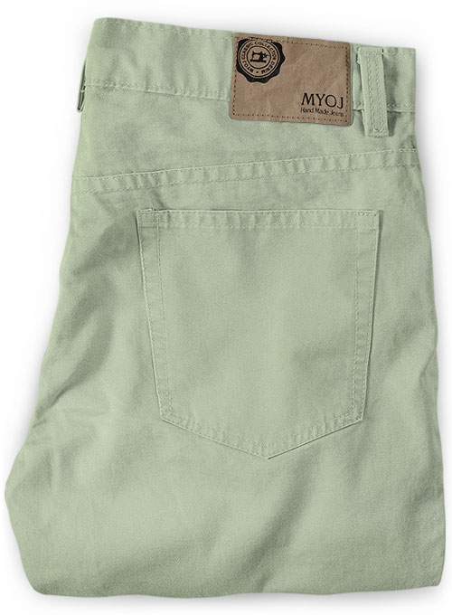 Slate Green Stretch Chino Jeans - Click Image to Close