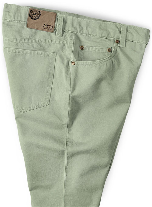 Slate Green Stretch Chino Jeans - Click Image to Close