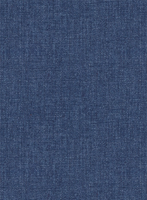 Solbiati Denim Mid Blue Linen Pants - Click Image to Close