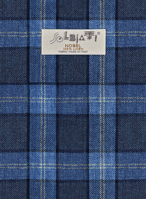 Solbiati Blue Glen Linen Pants