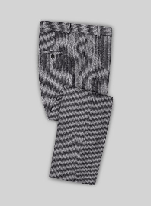 Solbiati Gray Blue Seersucker Pants