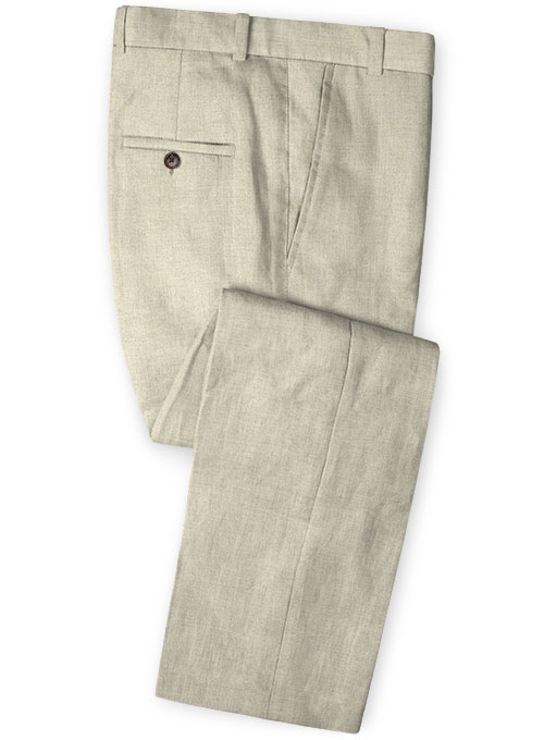 Solbiati Stone Beige Linen Pants : MakeYourOwnJeans®: Made To Measure ...