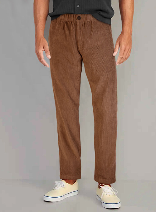 Easy Pants Spring Brown Corduroy
