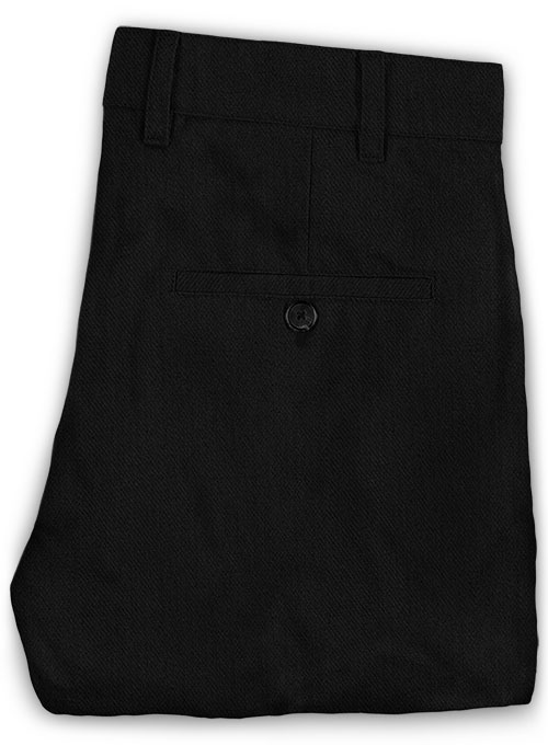 Heavy Knit Black Stretch Chino Pants