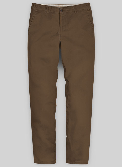 Brown Stretch Chino Pants
