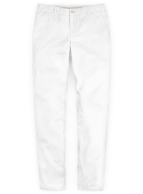 white stretch chinos