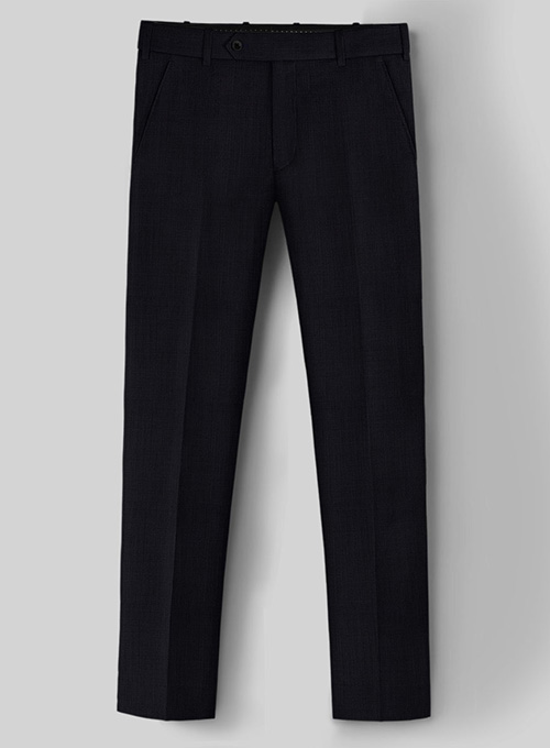 Stretch Midnight Blue Wool Pants