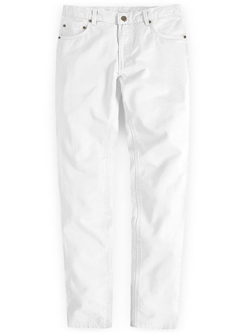 white chino joggers