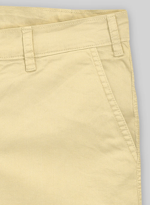 Sun Khaki Stretch Summer Weight Chino Shorts