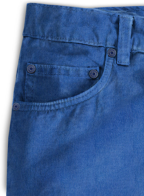 Turkish Blue Stretch Corduroy Jeans - 21 Wales
