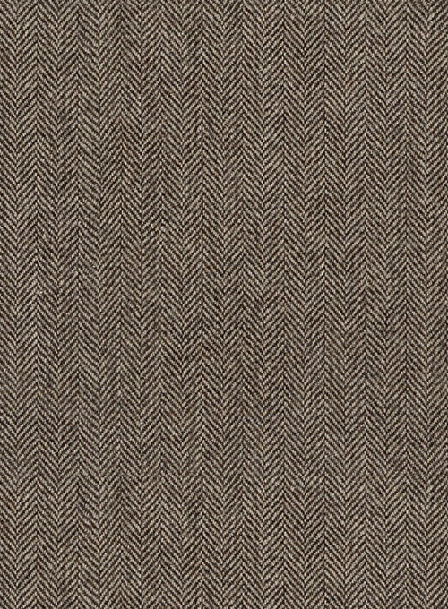 Vintage Dark Brown Herringbone Tweed Pants - Click Image to Close