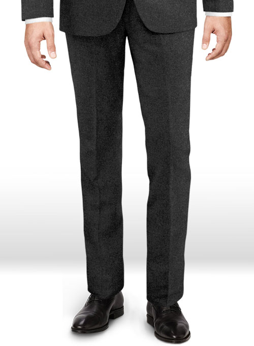 Vintage Rope Weave Charcoal Tweed Pants - Click Image to Close