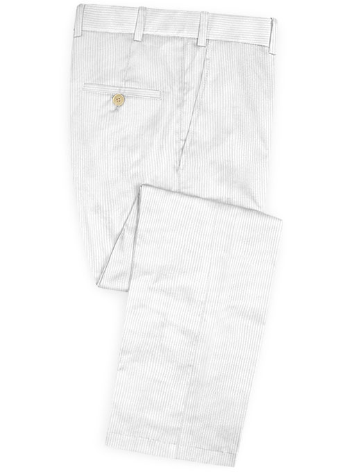 White Thick Corduroy Pants : Made To 
