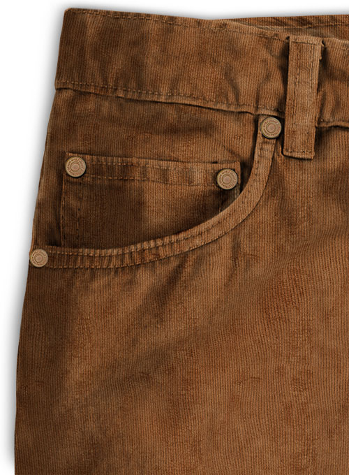 Yam Beige Stretch Corduroy Jeans - 21 Wales