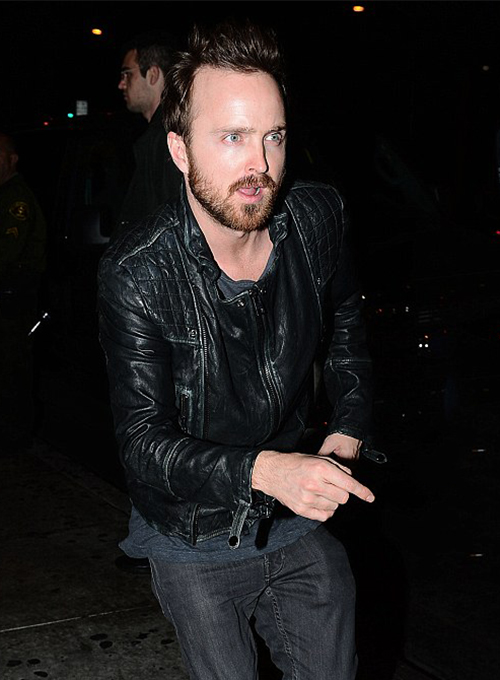 Aaron Paul Arcade Fire Concert Leather Jacket Aaron Paul Arcade Fire Concert Leather Jacket