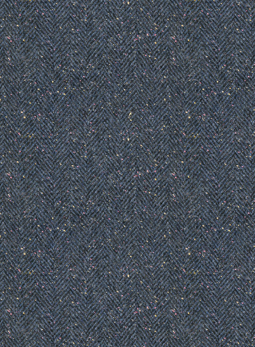 Arc Blue Herringbone Flecks Donegal Tweed Jacket