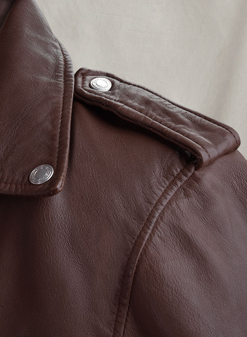 Beast Burgundy Biker Leather Jacket
