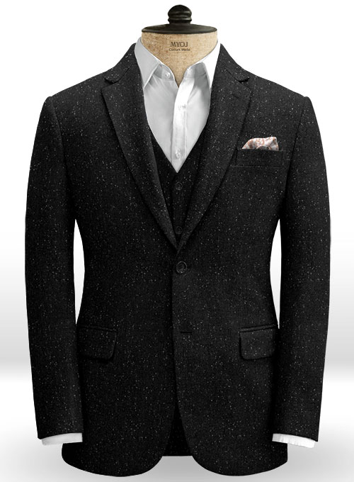 Black Flecks Donegal Tweed Jacket : Made To Measure Custom Jeans For Men & Women, MakeYourOwnJeansÂ®