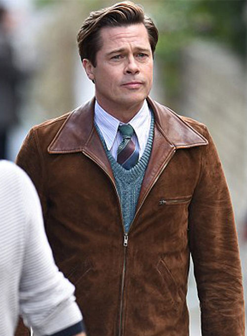 Brad Pitt Allied Leather Jacket