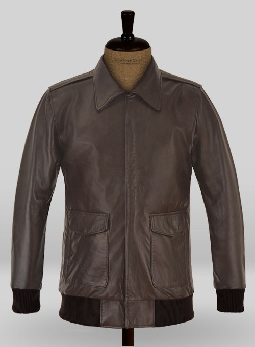 Brown Steve Carell Welcome to Marwen Bomber Leather Jacket