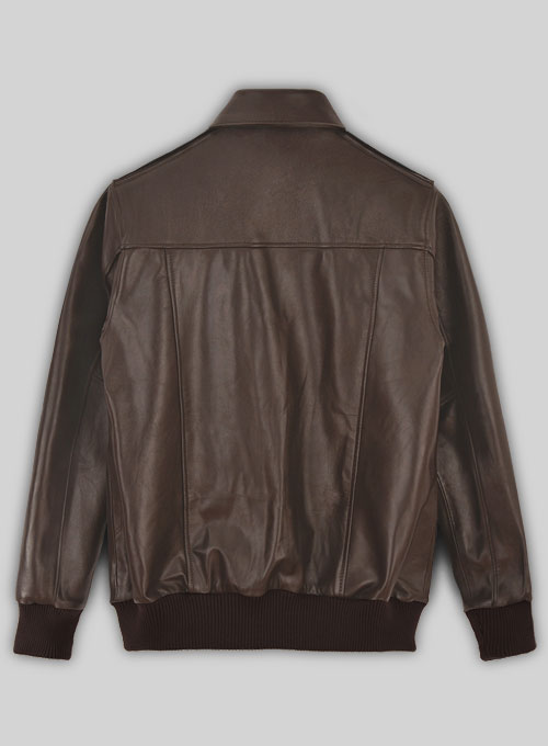 Brown Steve Carell Welcome to Marwen Bomber Leather Jacket