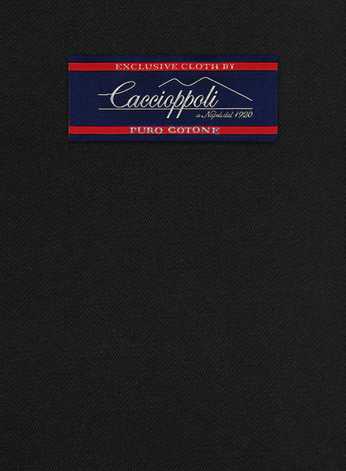 Caccioppoli Cotton Drill Black Jacket