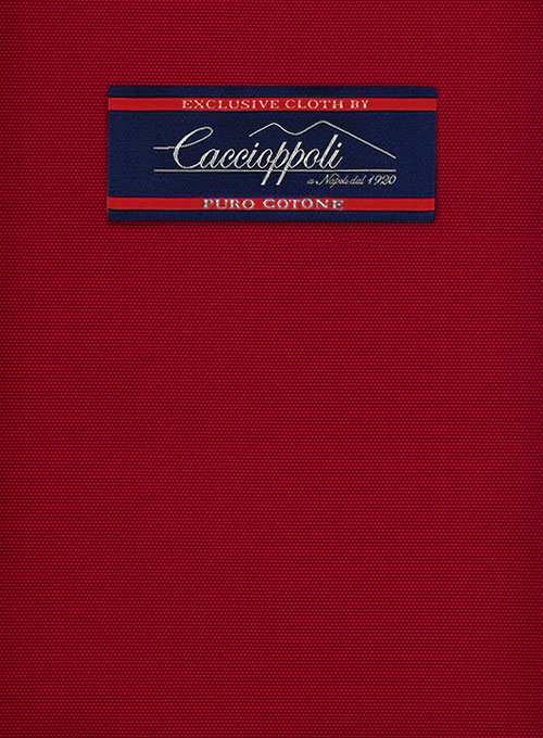 Caccioppoli Canvas Red Cotton Jacket