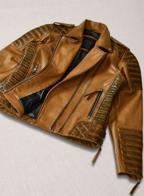 Charlotte Burnt Mustard Leather Jacket