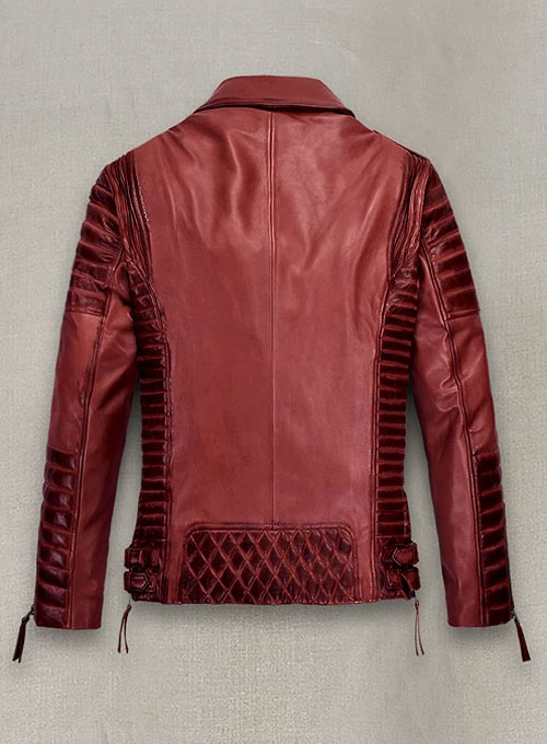 Charles Burnt Red Leather Jacket