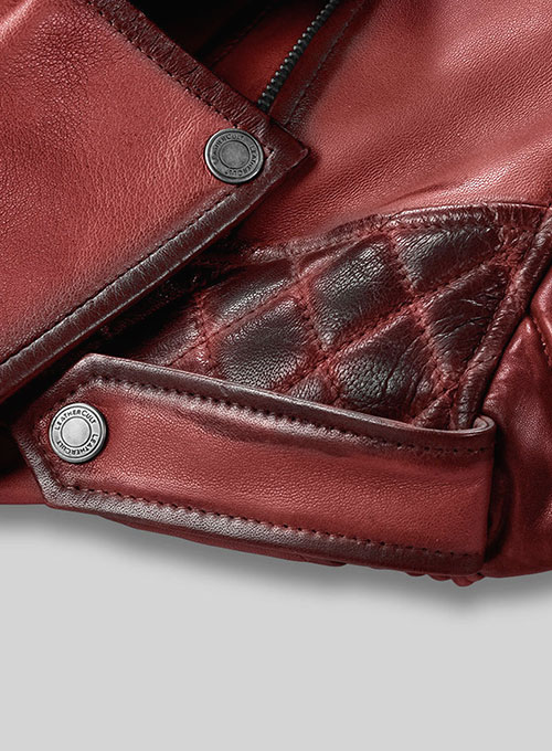Charles Burnt Red Leather Jacket