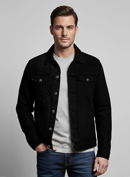 Classic Western Black Denim Jacket