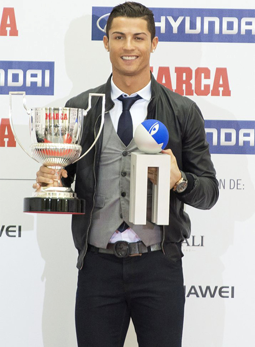 Cristiano Ronaldo Pichichi Award Leather Jacket - Click Image to Close