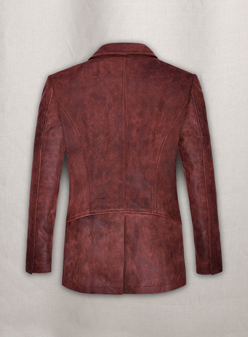 Dark Vintage Red Ali Larter Resident Evil Leather Blazer