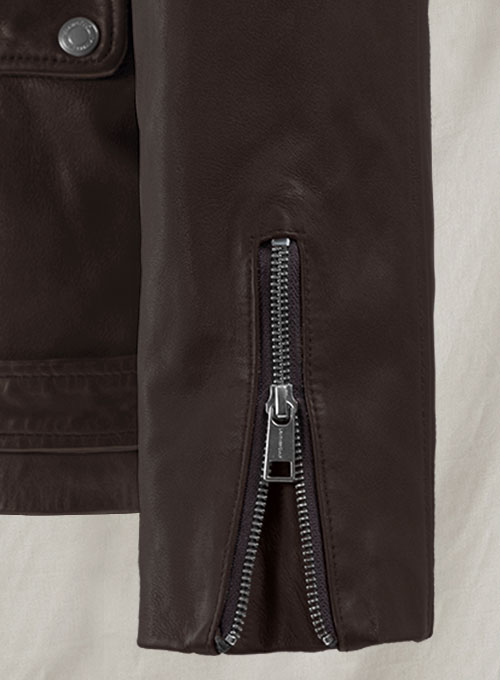 Dauntless Brown Biker Leather Jacket