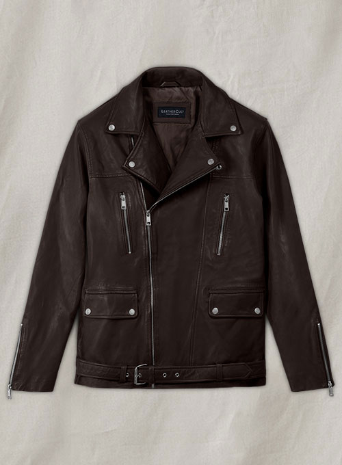 Dauntless Brown Biker Leather Jacket