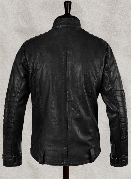 Thick Goat Black Washed & Wax David Leather Jacket